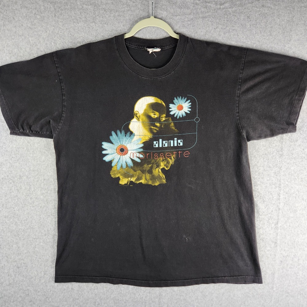 Vintage Alanis Morissette Shirt Adult XL Black Jagged Little Pill Winterland '96